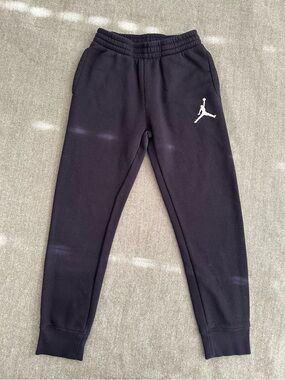 Jordan Boys Black Fleece Sweatpants 8-10 YRS Activewear Elastic Waist Pockets